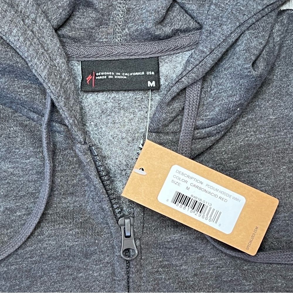Specialized Premium Gray Zip Up Hoodie Women’s Size M Cycling Biking - Picture 4 of 9